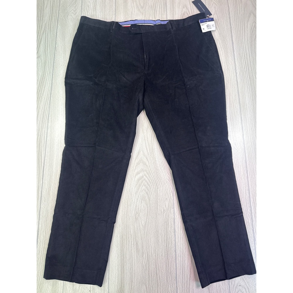 Tommy Hilfiger Mens Black Corduroy Pants 44x30 New With Tags